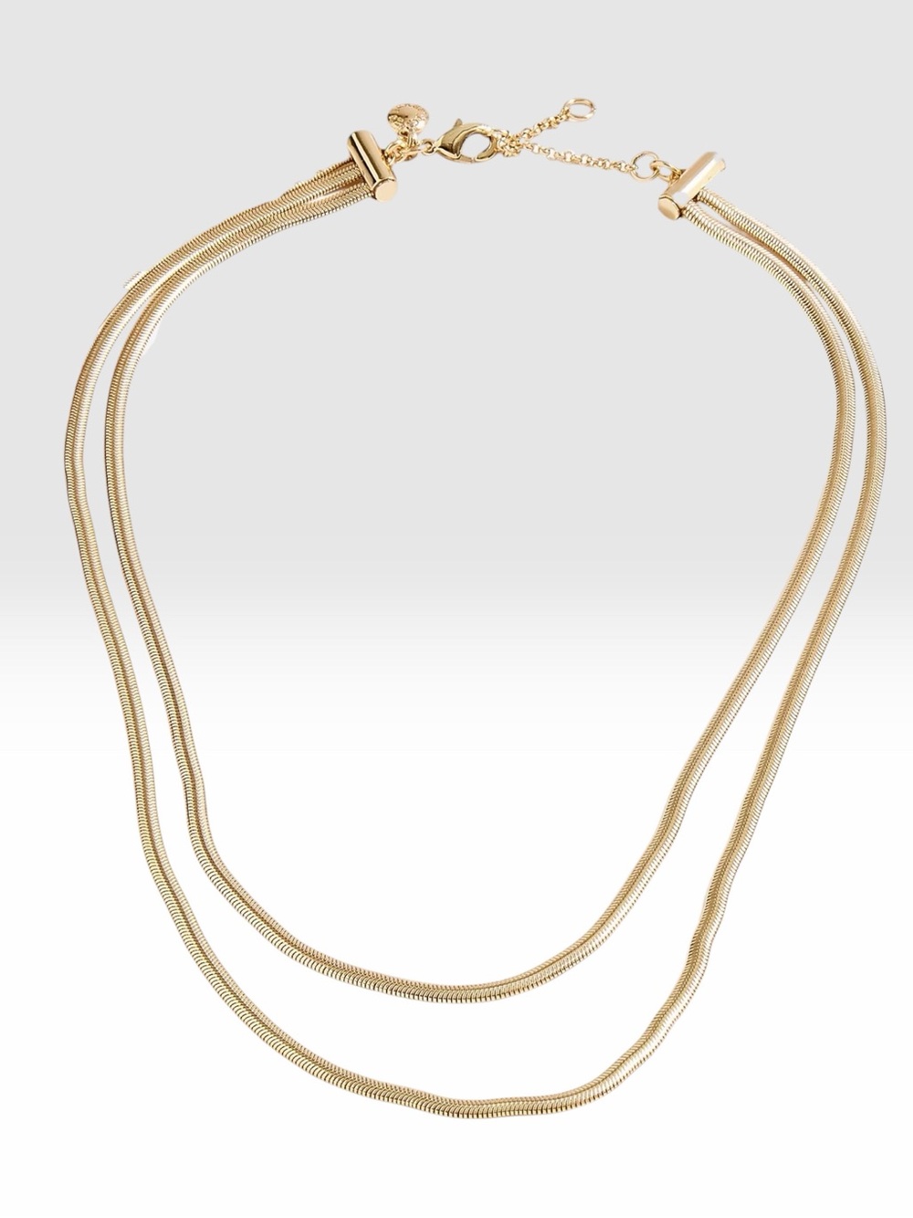 New J. Crew factory Gold snake chain layering necklace